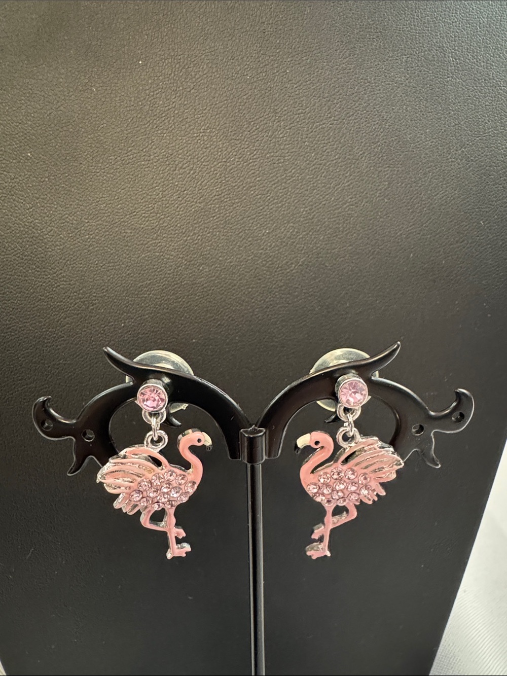 Pink Flamingo Crystal Dangle Earrings - Women Jewelry